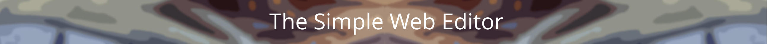 The Simple Web Editor
